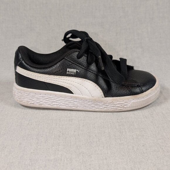 Children's Puma Sneakers - Black + White - Picture 2 of 7